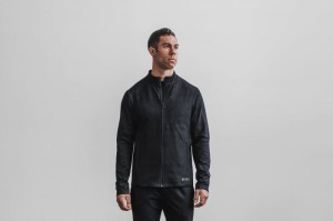 Vestes Nobull Twill Zip-up Homme Noir | 64209-NDCM